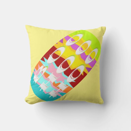 Boo Hoo Design Flash Farben Whitetext Thread Kissen (Vorderseite)