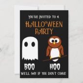 Boo Hoo Halloween-Party Einladung (Vorderseite)