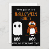 Boo Hoo Halloween-Party Einladung (Vorne/Hinten)
