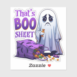 Boo-Hoo-Lloween das ist Boo Sheet Aufkleber