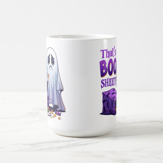 Boo-Hoo-Lloween das ist Boo Sheet Kaffeetasse (Mittel)