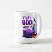 Boo-Hoo-Lloween das ist Boo Sheet Kaffeetasse (VorderseiteRechts)