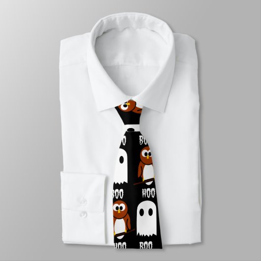 Boo Hoo Owl und Ghost Krawatte (Gebunden)