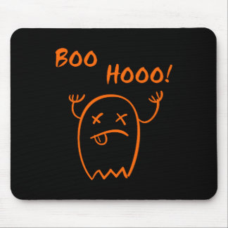Boo Hooo Halloween-Geist Dunkles Monochrom Mousepad