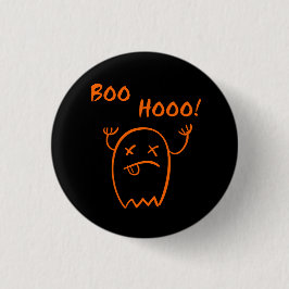 Boo Hooo Halloween Geist-dunkles monotones Button