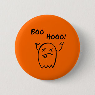 Boo Hooo Halloween-Geist Light-Monotone Button