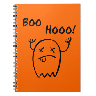 Boo Hooo Halloween-Geisterlicht-Monochrom Notizblock