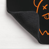 Boo Hooo Halloween Ghost Dark Monotone Mousepad (Ecke)