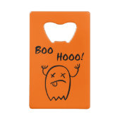 Boo Hooo Halloween Ghost Light Monotone Geldbeutel Flaschenöffner (Rückseite)