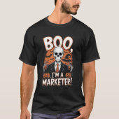 Boo, ich bin ein Vermarkter Halloween Funny T-Shirt (Vorderseite)