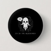 Boo! Ich bin in der Blockchain - Funny Crypto Ghos Button (Vorderseite)
