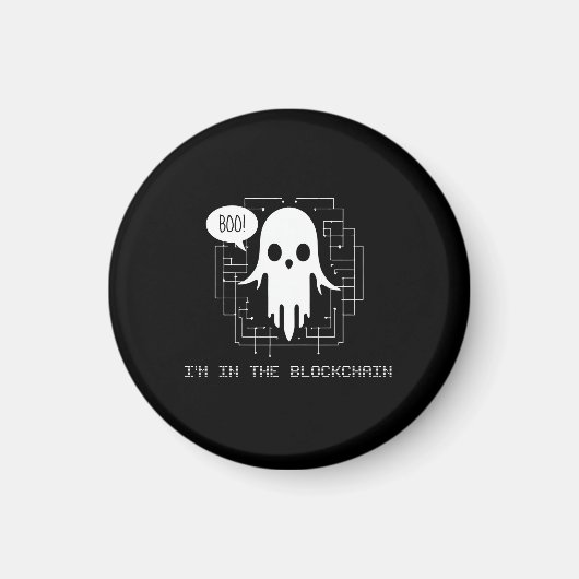 Boo! Ich bin in der Blockchain - Funny Crypto Ghos Magnet (Vorne)