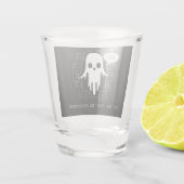Boo, ich bin in der Blockkette Funny Crypto Hallow Schnapsglas (Rückseite)