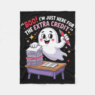 Boo Ich bin nur hier für den Extra Credit Funny Gh Fleecedecke