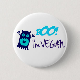 Boo! Ich bin vegan Button