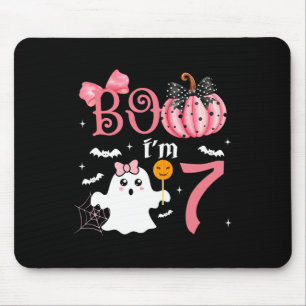 Boo I'm Seven Ghost 7. 7. Geburtstag Halloween Mousepad