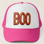 Boo Imitats Sequin Look Orange Truckerkappe (Vorderseite)