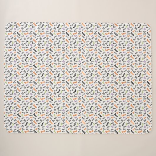 Boo in Bloom - Ein flüstertes Muster Sherpadecke (Vorderseite (Horizontal))