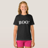 Boo! in fetten Briefen für Halloween T-Shirt (Vorne ganz)