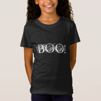 Boo in interessanten Buchstaben zu Halloween