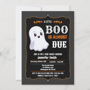 Boo ist bald fällig Süßer Geist Halloween-Baby-Par Einladung