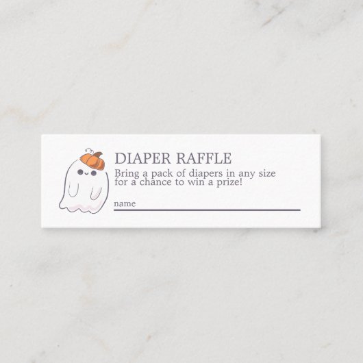 Boo ist Due Ghost Diaper Raffle Mini-Einschließung Mini Visitenkarte (Vorderseite)
