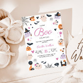 Boo ist fast gerade wegen Halloween Themed Baby Du Einladung