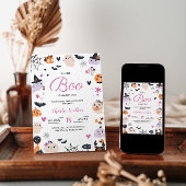 Boo ist fast gerade wegen Halloween Themed Baby Du Einladung