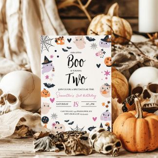 BOO ist ZWEI Halloween-Geburtstagseinladung Einladung