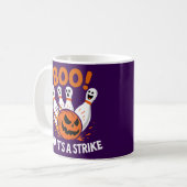 Boo It’s a Strike Funny Halloween Bowling Kaffeetasse (Vorderseite Links)