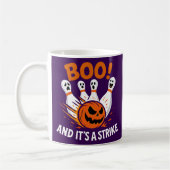 Boo It’s a Strike Funny Halloween Bowling Kaffeetasse (Links)