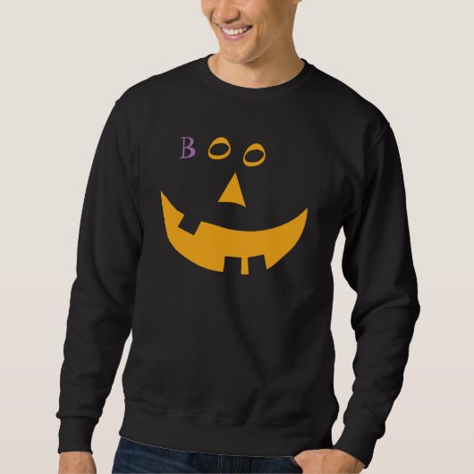 BOO! Jack O'Lantern Face Sweatshirt (Vorderseite)