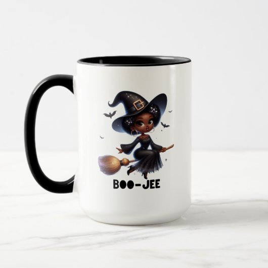 Boo-Jee Black Witch Halloween Mug Tasse (Links)