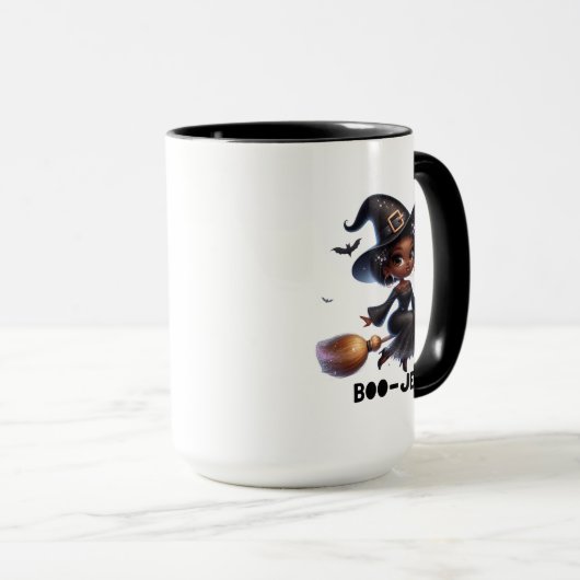 Boo-Jee Black Witch Halloween Mug Tasse (VorderseiteRechts)