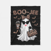 Boo Jee Boujee Ghost Halloween Fun Oktober Vibes Fleecedecke (Vorderseite)