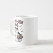 Boo Jee Boujee Ghost Halloween Fun Oktober Vibes Kaffeetasse (Vorderseite Links)