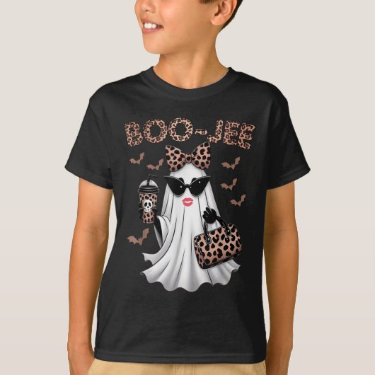 Boo Jee Boujee Ghost Halloween Fun Oktober Vibes T-Shirt (Vorderseite)
