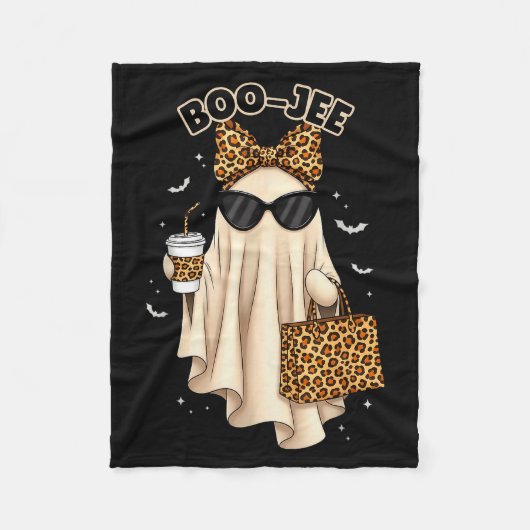 Boo Jee Boujee Ghost Halloween October Vibes Soky  Fleecedecke (Vorderseite)