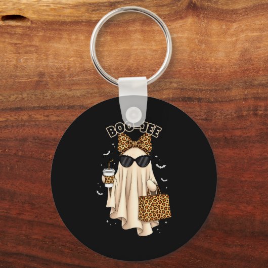 Boo Jee Boujee Ghost Halloween October Vibes Soky  Schlüsselanhänger (Vorderseite)