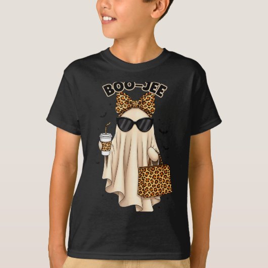 Boo Jee Boujee Ghost Halloween October Vibes Soky T-Shirt (Vorderseite)