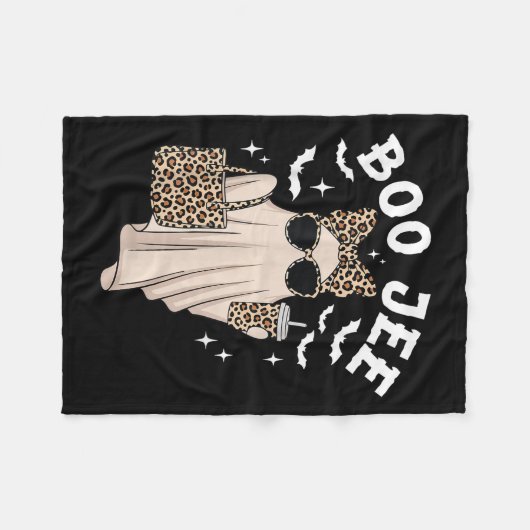 Boo Jee Boujee Nk Ghost Halloween Oktober Vibes Fleecedecke (Vorderseite (Horizontal))