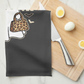 Boo Jee Cute Geist Halloween Leopard Design_1 Geschirrtuch (Viertel Falte)