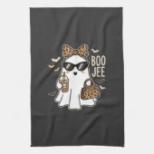 Boo Jee Cute Geist Halloween Leopard Design_1 Geschirrtuch (Vertikal)