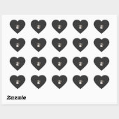 Boo Jee Cute Geist Halloween Leopard Design_1 Herz-Aufkleber (Blatt)