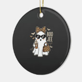 Boo Jee Cute Geist Halloween Leopard Design_1 Keramik Ornament (Links)