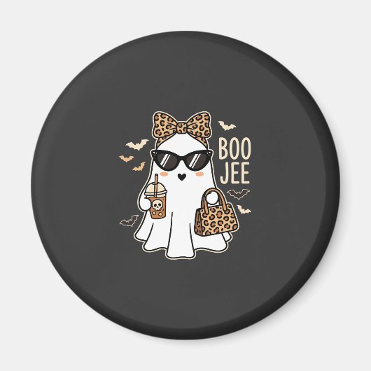 Boo Jee Cute Geist Halloween Leopard Design_1 Magnet (Vorne)