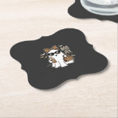 Boo Jee Cute Geist Halloween Leopard Design_1 Untersetzer (angewinkelt)