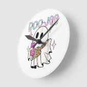 Boo Jee Funny Halloween Ghost Runde Wanduhr (Winkel)