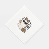 Boo Jee Geist Halloween Leopard Bogen Vektordesign Serviette (Ecke)