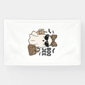Boo Jee Geist Halloween Leopard Schleife Vektor De Banner (Horizontal)
